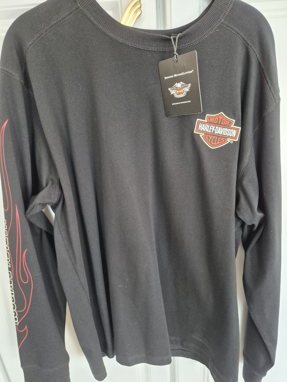 NWT Harley-Davidson Men's Black Long-Sleeve Logo Shirt XL